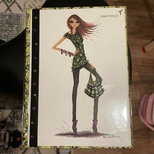 Papyrus blank card with fashion lady on the cover NWT
